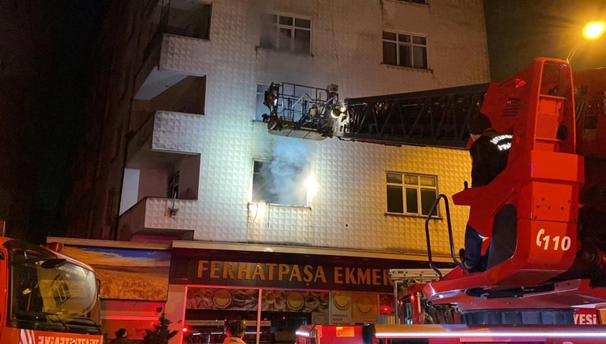 Ataşehir'de apartman yangını