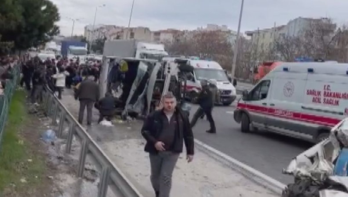 İstanbul Silivri'de zincirleme kaza: 1'i ağır 28 yaralı